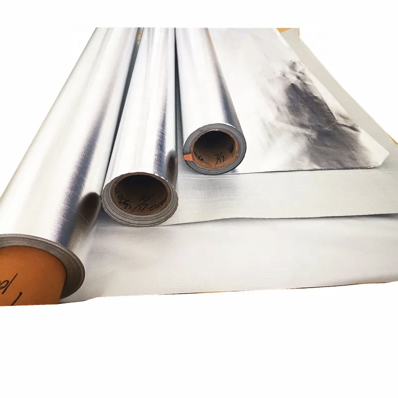 Fire Resistant Cloth Double Sided Aluminum Foil Fabric  Glass Fiber Cloth Coated for fireproof seal up