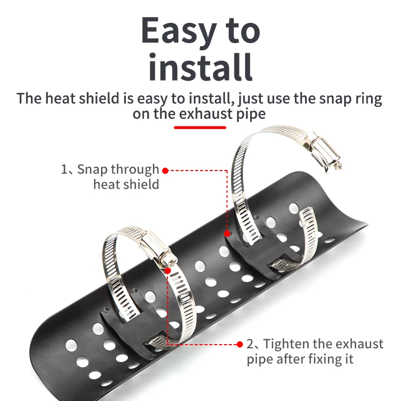 Universal Retro Modified Cafe Motorcycle Accessories Exhaust Pipe Thermal Shield Muffler Protector Cover For Harley