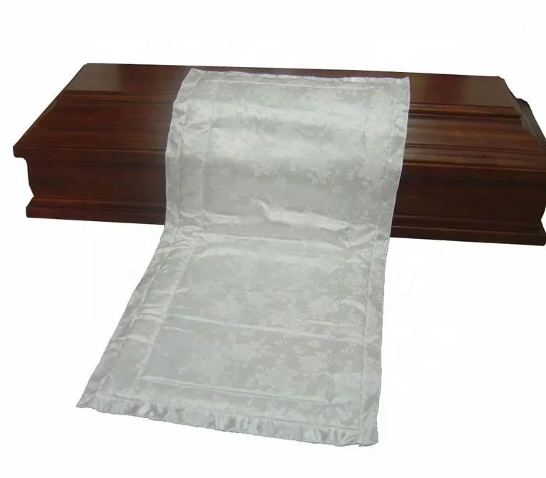 Germany Funeral casket blanket quilt coffin lining funeral satin interiors