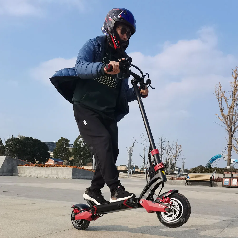 2024 Европейский склад новый двухмоторный T10-DDM/нулевой 10x10 дюймов складной внедорожный Электрический скутер