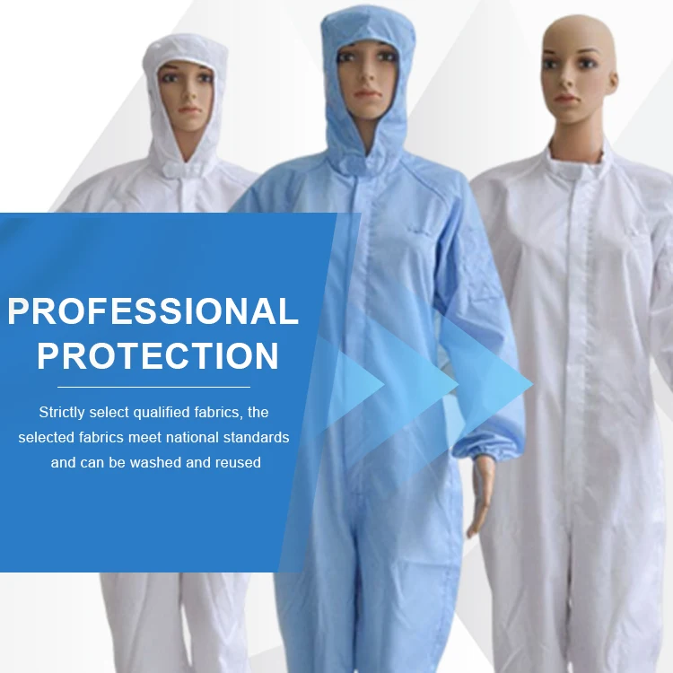Antistatic ESD Fire Retardant Coverall Polyester Safety Rain Needle Labcoat Finger Cotton Lab Desktop Anti-static Coating