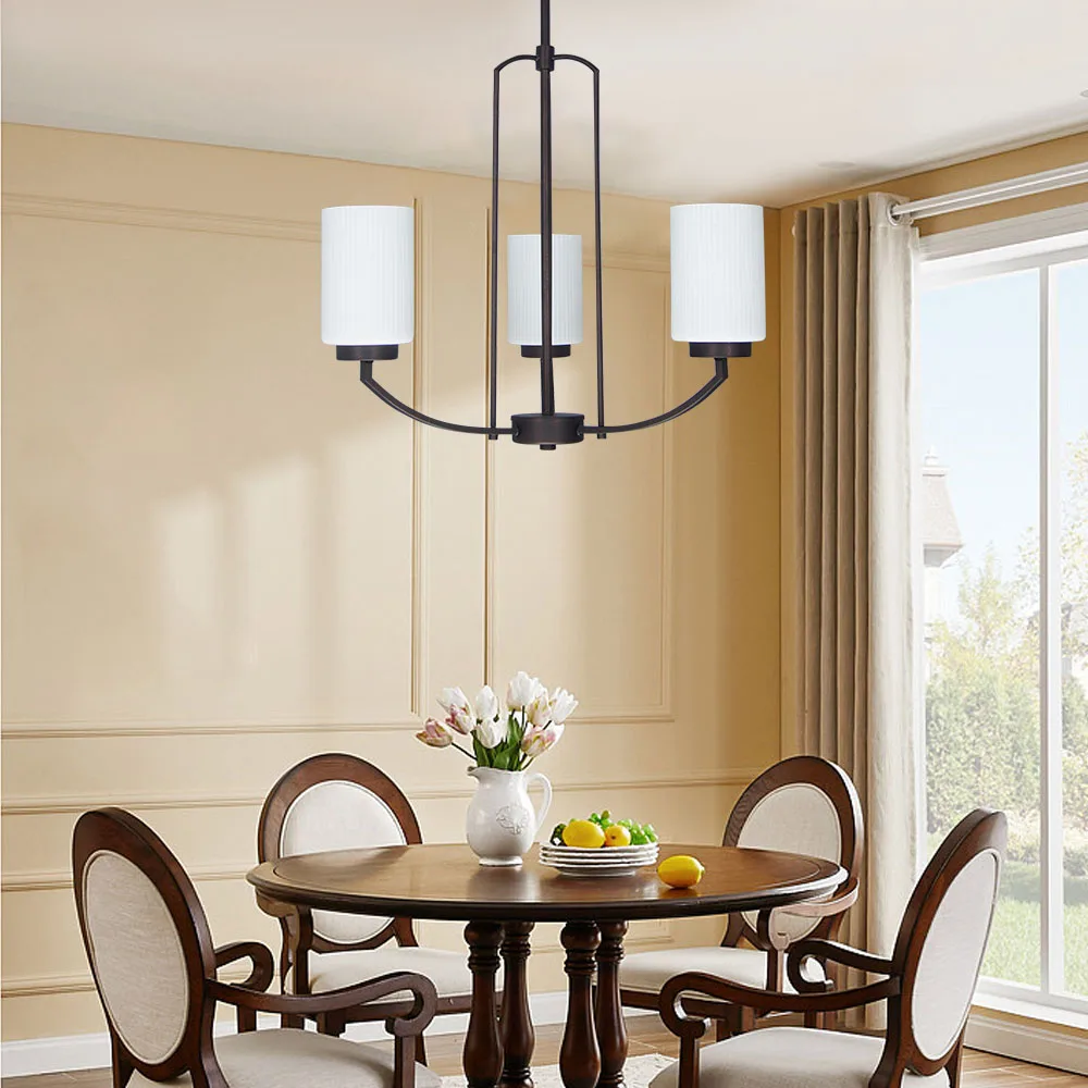 Chandeliers Pendant Light Bell Glass Black Lighting Living Room Led Chandelier Black Modern Chandelier Glass