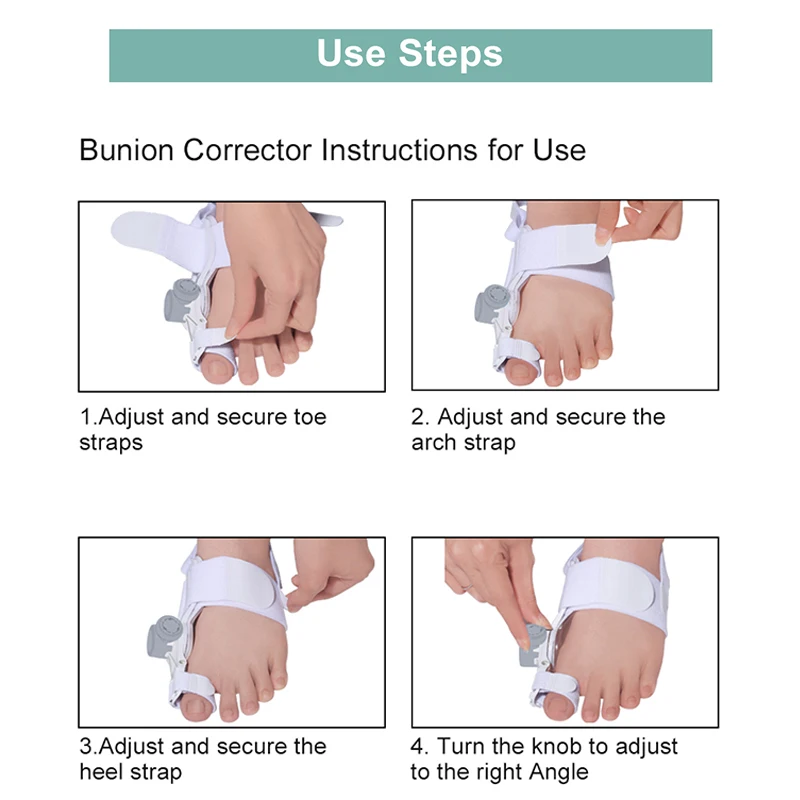 Bunion Corrector for Women Men Big Toe, Adjustable Knob Bunion Splint for Bunion Relief, Orthopedic Toe Straightener