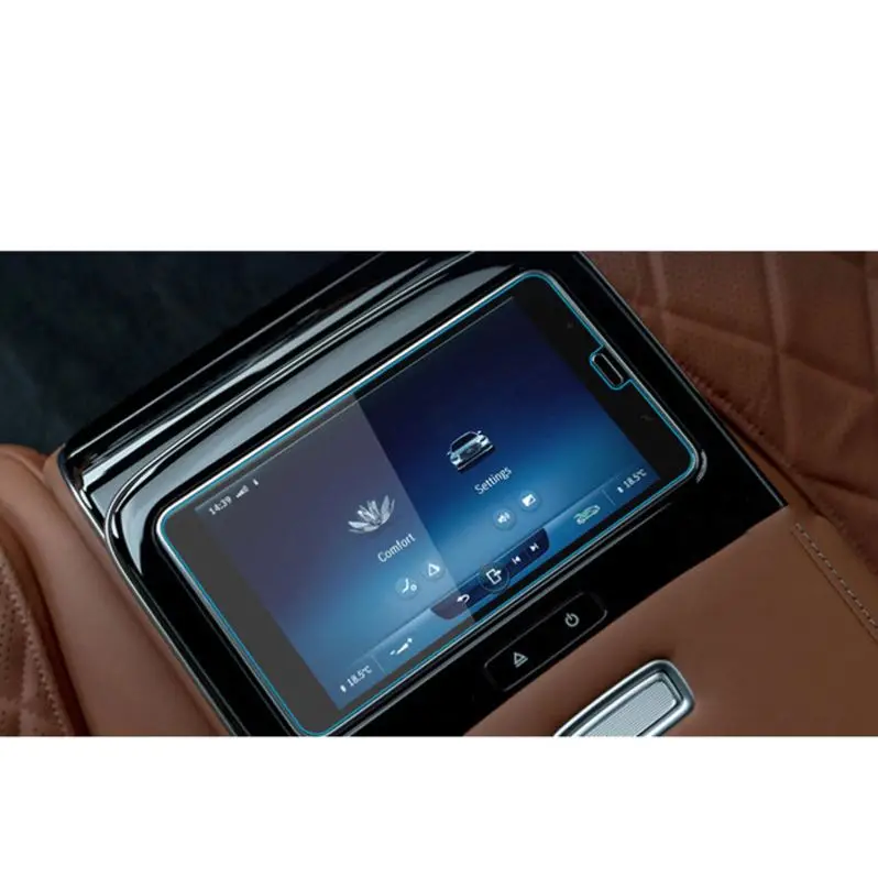 Rear Seat PAD Tempered Glass Touch Screen Protector For Mercedes-Benz S Class W223 Car Accessories MP5 DVD Player Sticker