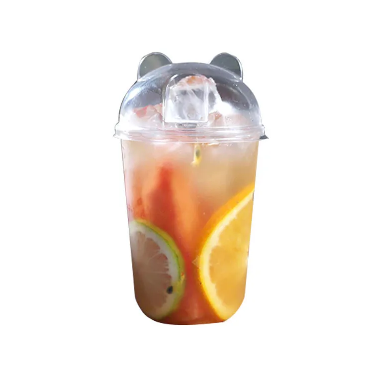Digital Printing Custom Plastic Disposable PP Logo Boba Milk Smoothie Milkshake And Tea Cups Bubble Tea Cup With Lid