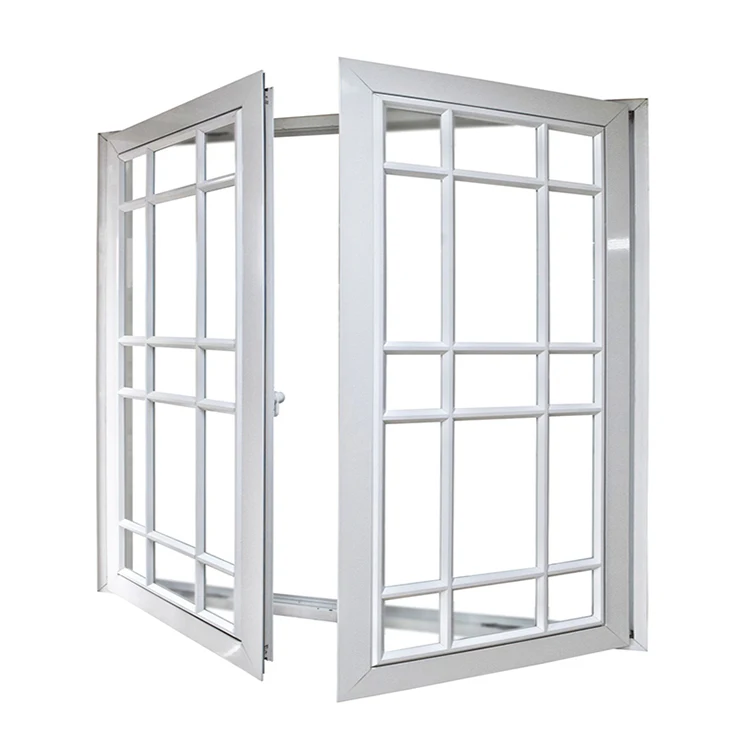 Custom exterior thermal break aluminum alloy casement window design home office french style windproof aluminium glass windows