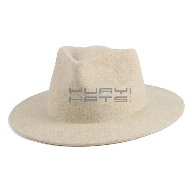 Huayihats Manufacturer Customized Prue Wool Felt Fedora Hats For Men