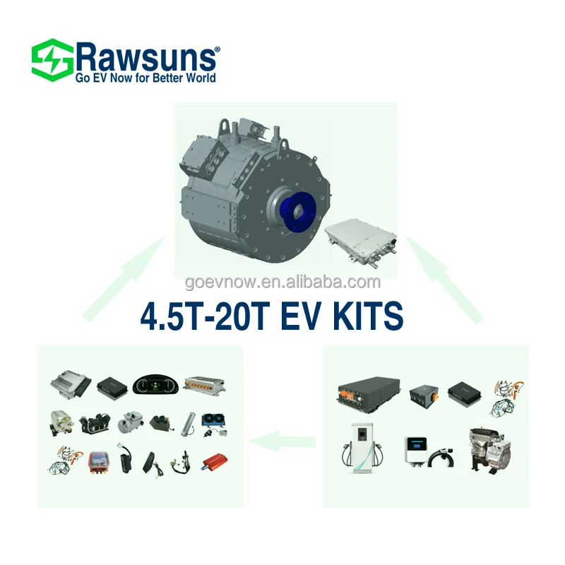 Complete EV conversion Kit for 10-13T truck RDD2100 HIGHWAY PMSM AC motor VCU OBC for 8-10 m passenger bus Electric direct drive
