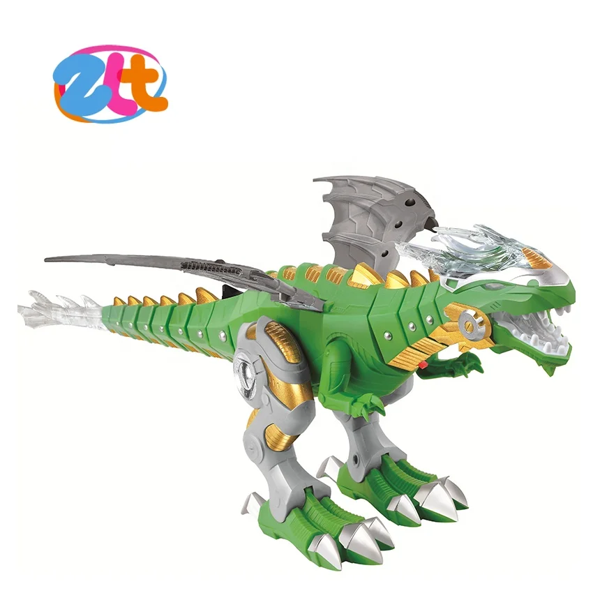 Ebay hot sale custom B/O spray toys walking robot dinosaur toy