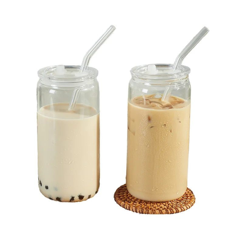 Lilac bsci sgs lfgb 530m glass cup glass tumbler beer glasses libbey glass can with a straw and lid