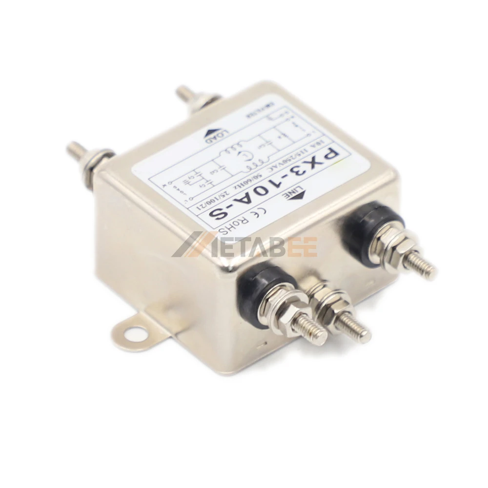 Одноступенчатый пластинчато-универсальная серия 115 250V AC EMI 10A линия 50/60 Гц Мощность шум электрическая фильтр