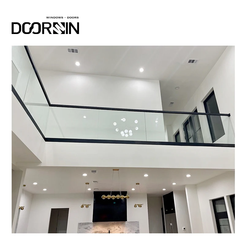 Doorwin жилой дубинка Rouge Louisiana проект новый дизайн алюминиевые фиксированные оконные стеклянные перила для балкона