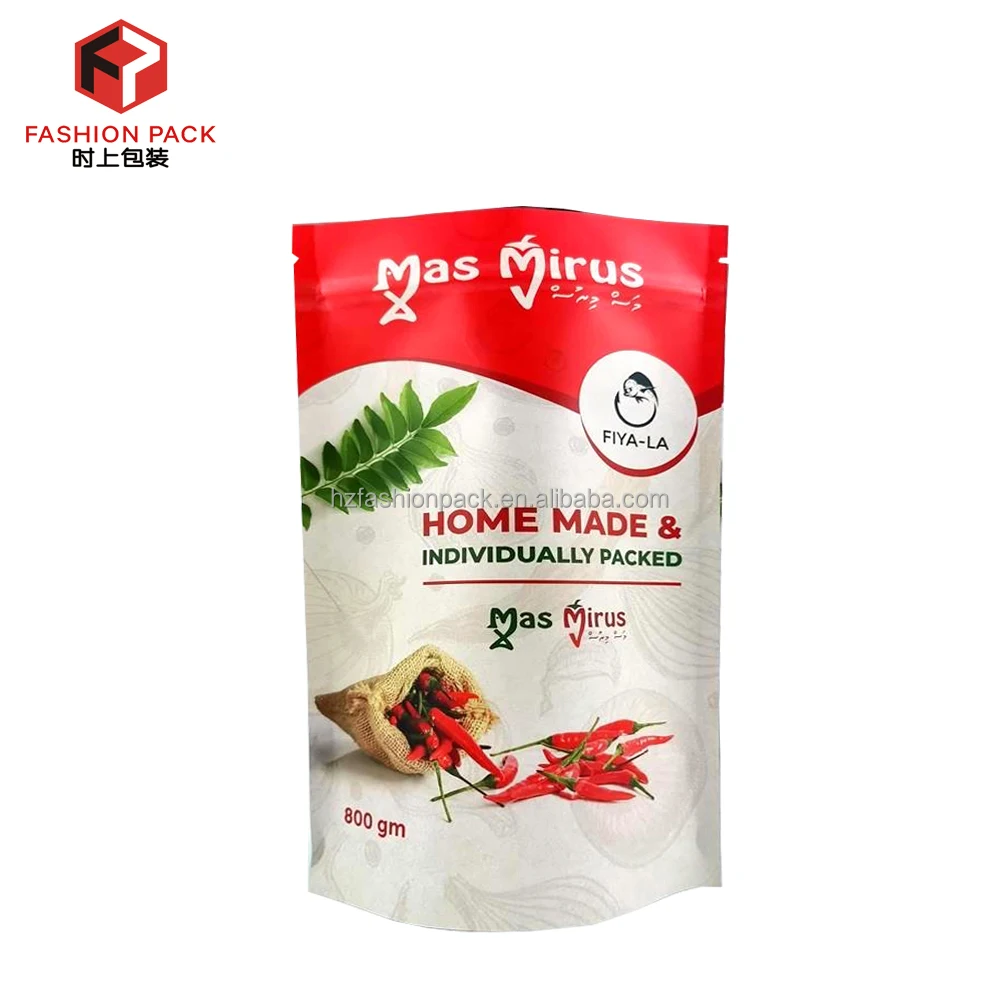 Eco-friendly biodegradable kraft paper packaging zip lock stand up doy pack pouch bag