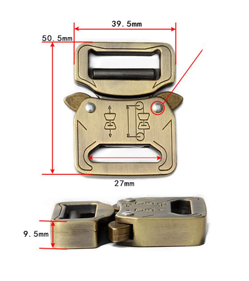 27mm Metal Quick Side Release Buckles for Webbing Tactical Belt Buckle Safety Strong Hooks Clips DIY Outdoor Luggage Accessories