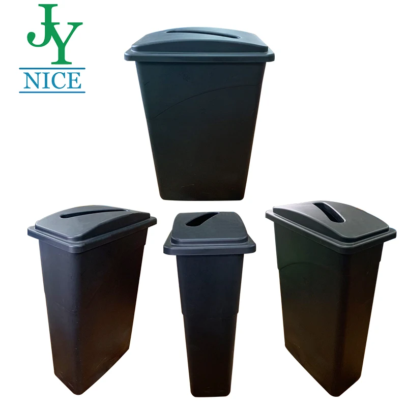 Garbage Bins Wastebin Swing Lid Small Plastic Trash Can Indoor Recycling Bin