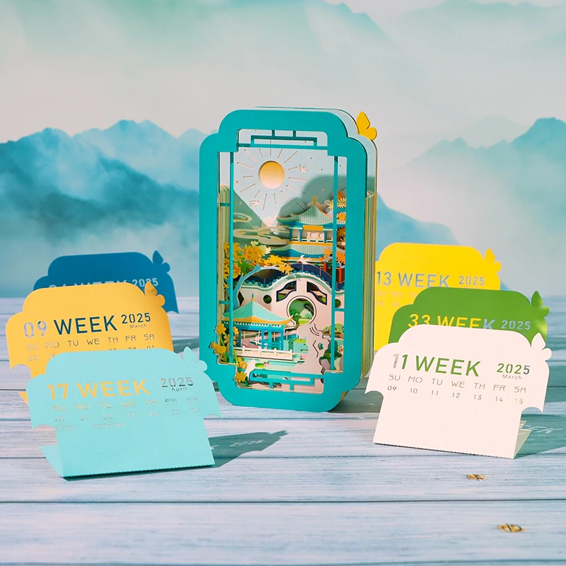 Stationery Gift Set For School 3D Memo Pad Custom 3D Paper Calendar 2025 Sticky Note Paper Notepads Gift Items For Office