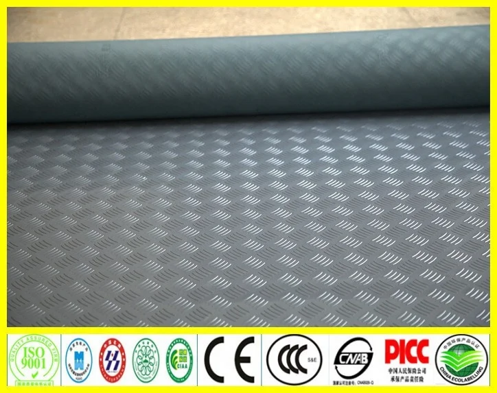 3mm Black SBR NBR EPDM fine ribbed ant -slip ribbed rubber mats