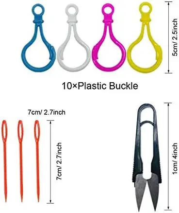 Complete Mesh Plastic Canvas Kit with Clear Sheets Acrylic Yarn and Embroidery Tools for Crafting and Embroidery Projects