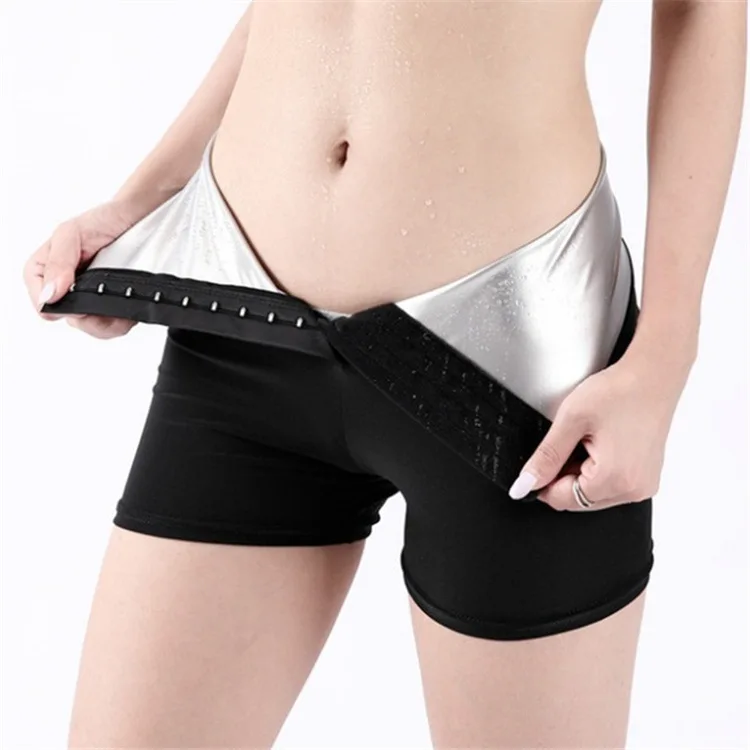 Full Coating High Waist Body Slimming Thermo Shapewear Shorts Adjustable Leggings Workout Breasted Sweat Sauna Pants