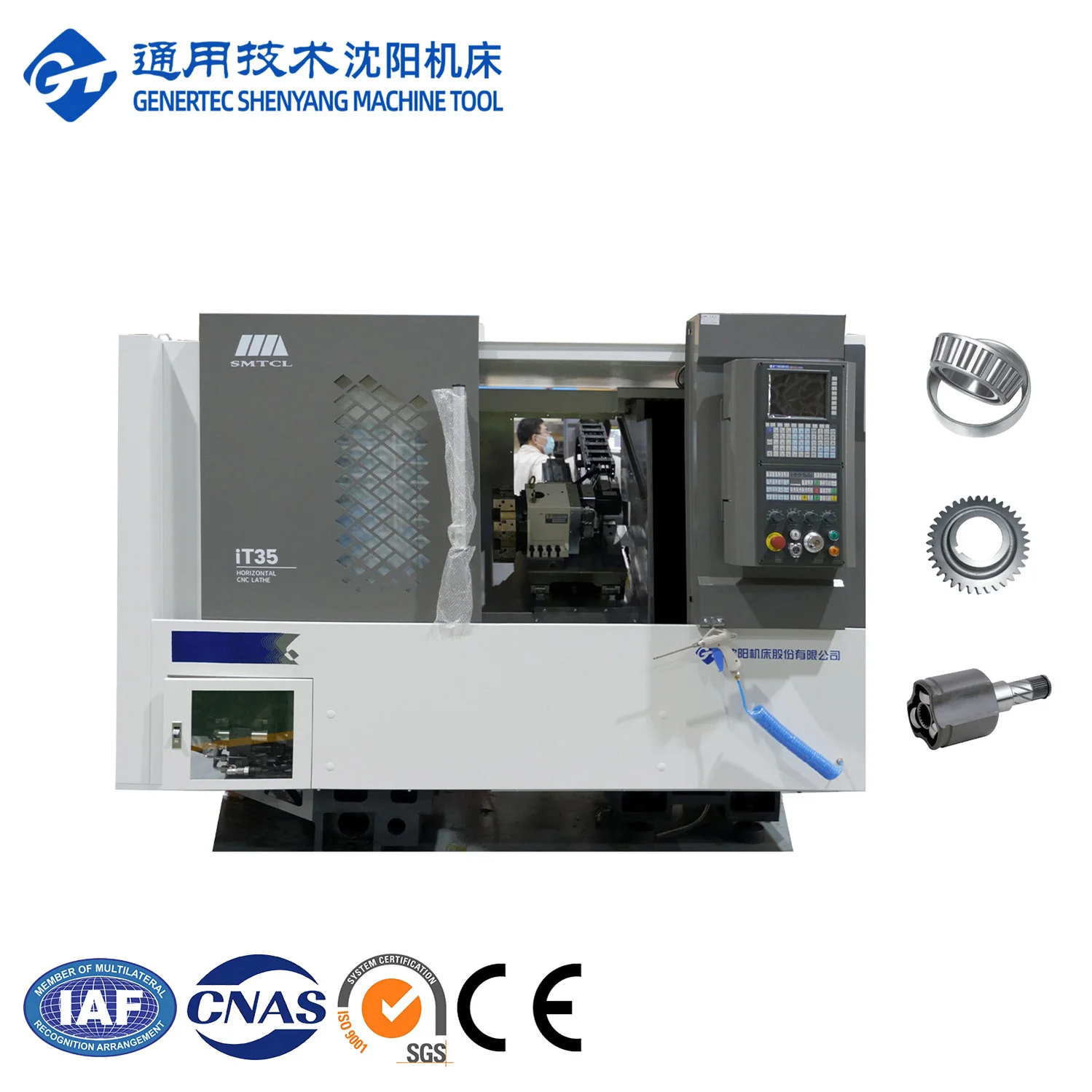 GT SMTCL iT35 Cnc Lathe Live Tooling Torno Pequeno Cnc Multi Functional Lathe Turning And Milling Cnc