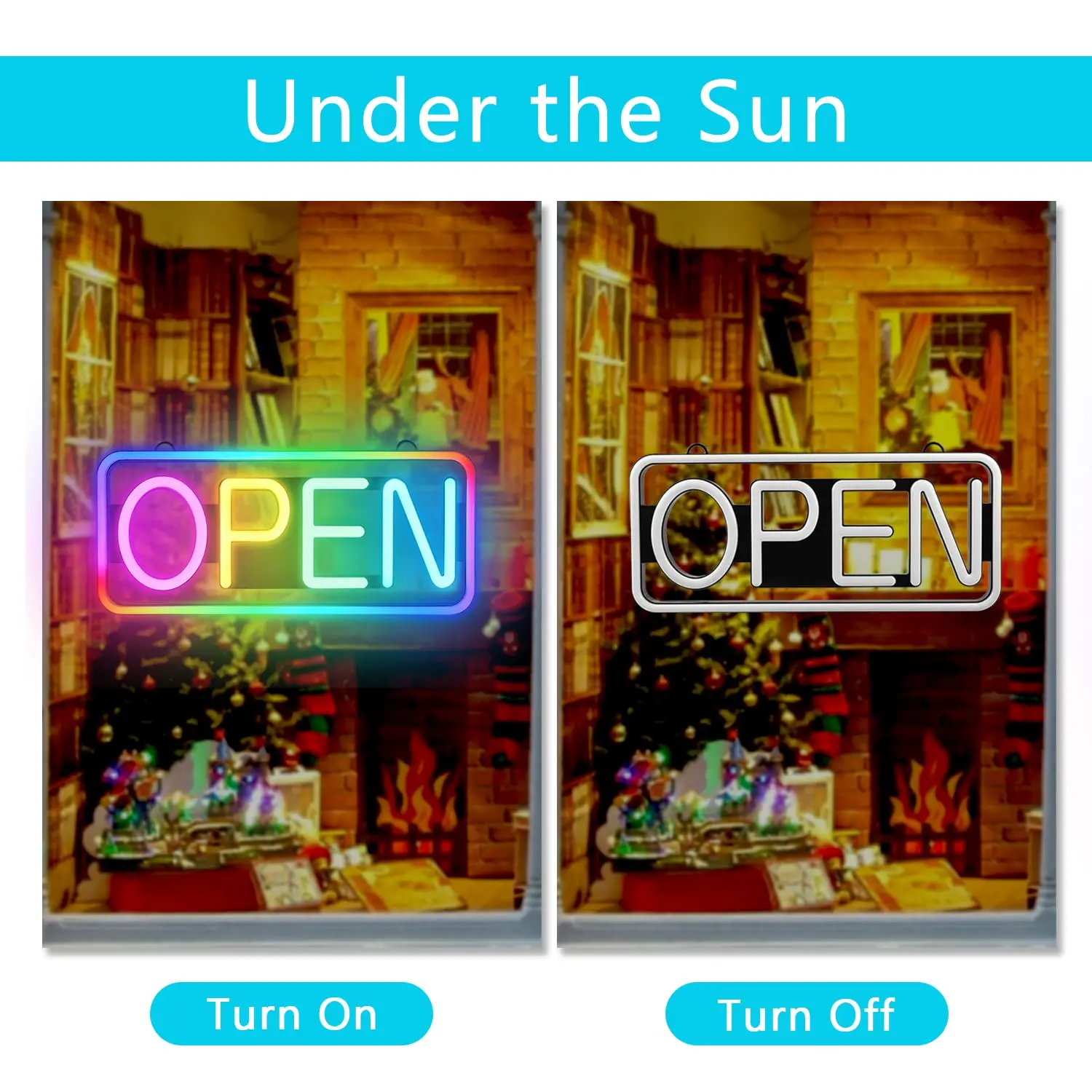 Led Open Sign  Adjustable Brightness and Speed RGB Open Signs for Business Bar Restaurant Hotel Storefront Window