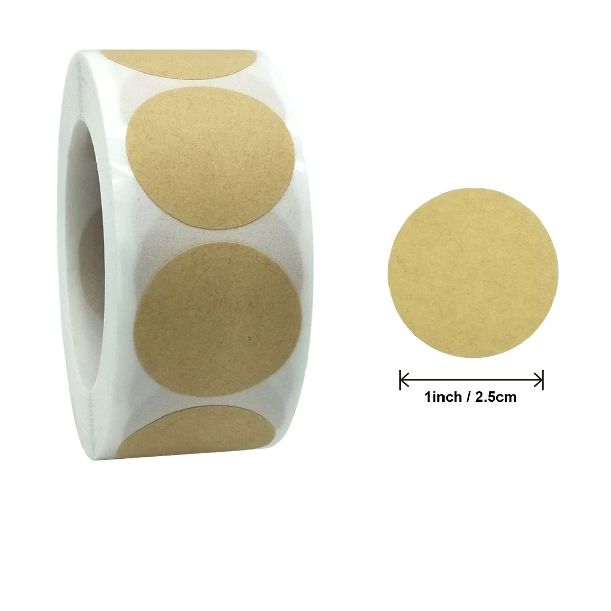 Kraft Paper Sticker Blank Round Brown Seal Label