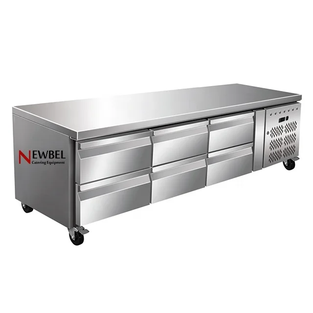 Newbel GN3160TN Six doors prep table fridge commercial freezer stainless steel restaurant kitchen refrigerator price