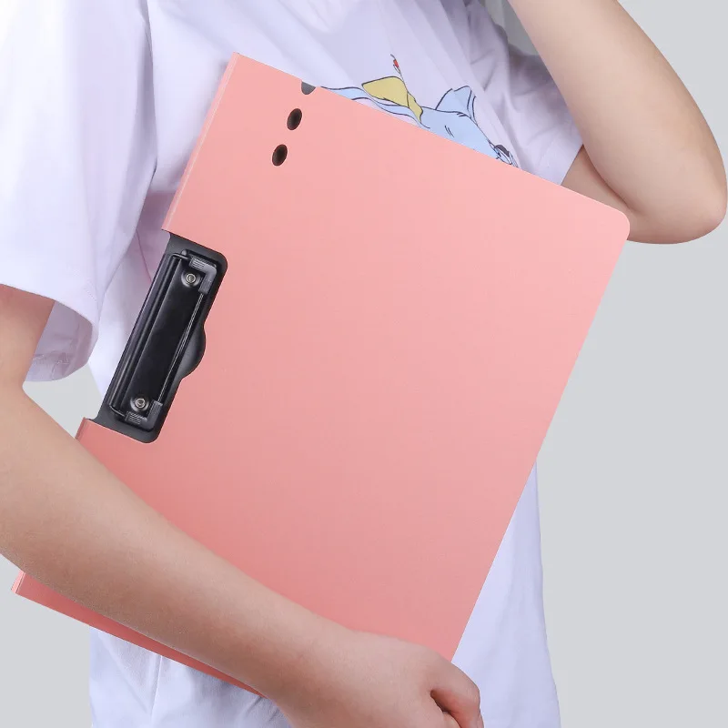 Wholesale A4 Foldable Clip Board PP Double Sided Nursing Clipboard With Pocket Board Clip For School Hospital Office Supplies