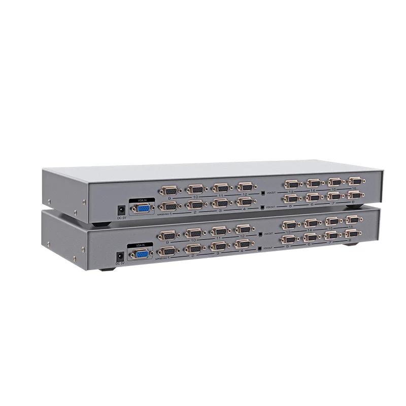 DTECH DDC function 500MHZ VGA SPLITTER 1*16 2048*1536 60-80m transmission 500hz 1to 16 VGA splitter duplicator