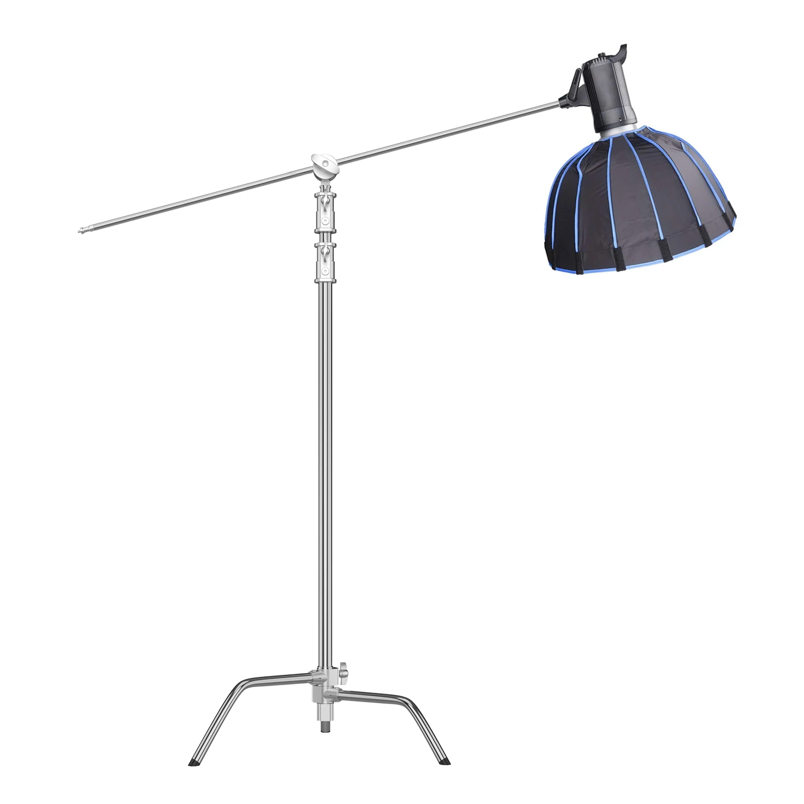 Нержавеющая сталь осветительная стойка-Трипод магия нога с складывающаяся штанга микрофона c-стенд комплект для пятно света, софтбокс, фото студия