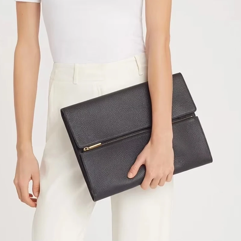 Женская тонкая сумка для ноутбука из натуральной кожи