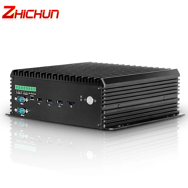 ZHICHUN M696 Intel Core I7-8565U 1.8GHz Industrial Mini PC with 10*COM(4*RS485+6*RS232)  2*LAN 7*USB 1*VGA 1*HDMl 1*DVI 1*PS/2