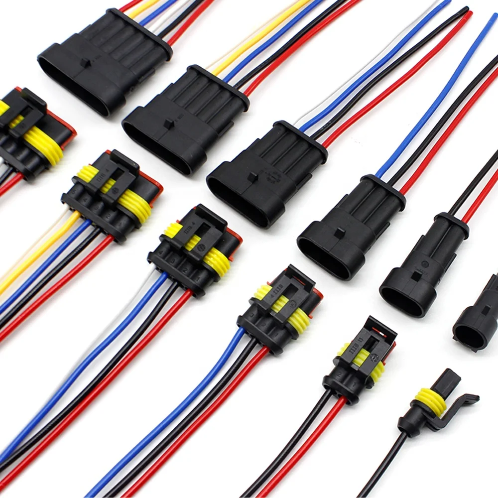 Car Waterproof Male Female 1.5 Tyco Amp Connector 1 2 3 4 5 6 Pin Wire Automotive Electrical Connector auto wire harness