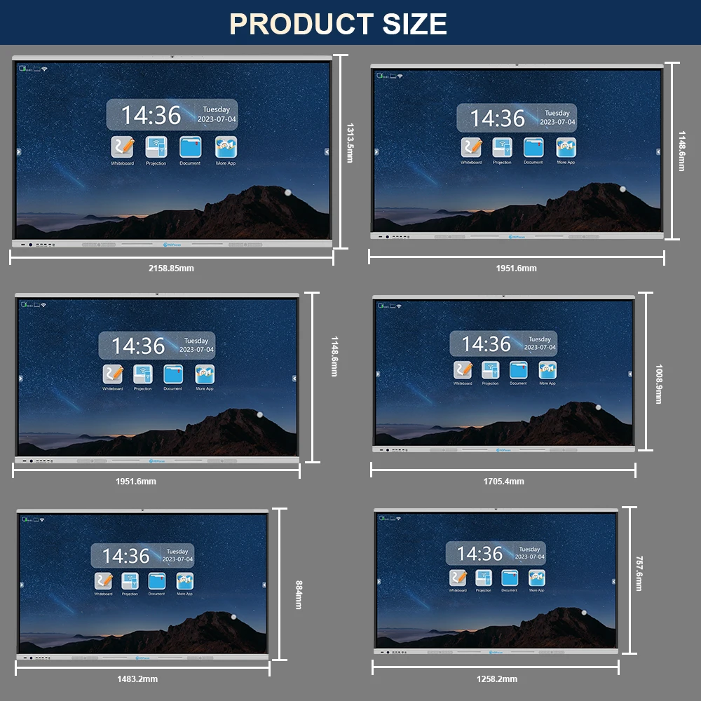 98inch Smart interactive Electronic whiteboard i3/i5/i7 Lcd Touch Screen Digital Board Pour Tableau Blanc Interactif