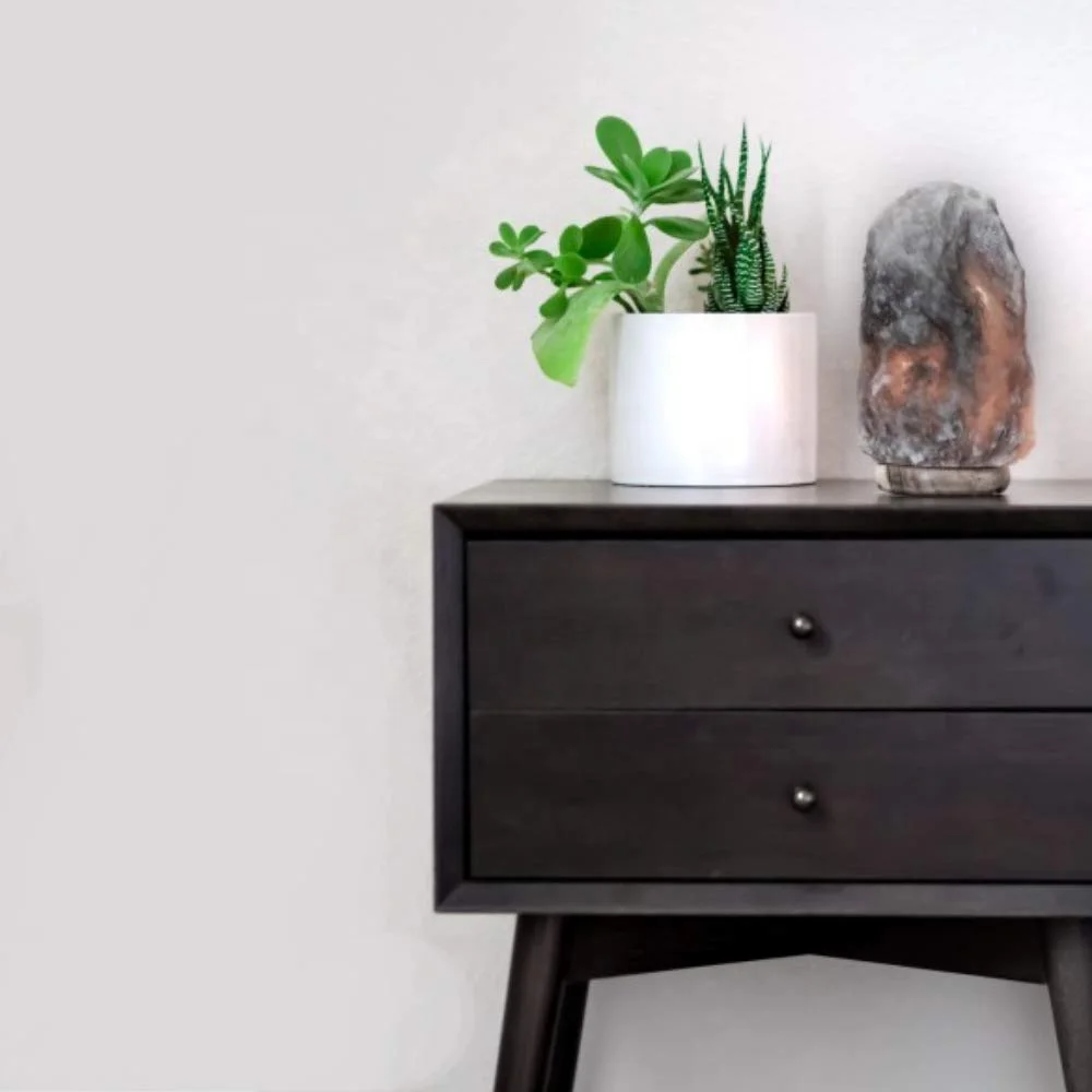 
Natural Grey Salt Lamp/Hand Carved Grey Himilayan Salt Lamp/ Black salt lamp 