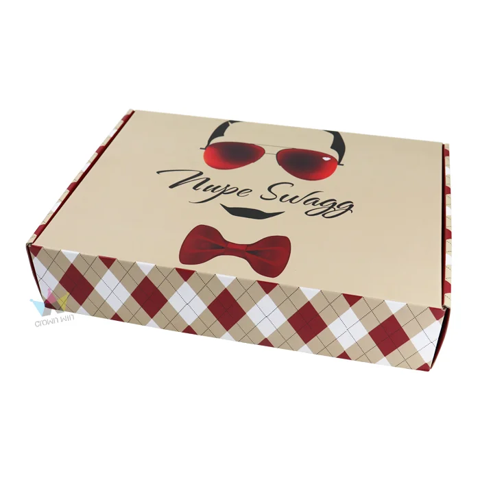 Battery Powered Heater Corrugated Cardboard Shipping Mailer Christmas Packaging Bulk Custom Logo Red Colored Flat Shipping Box