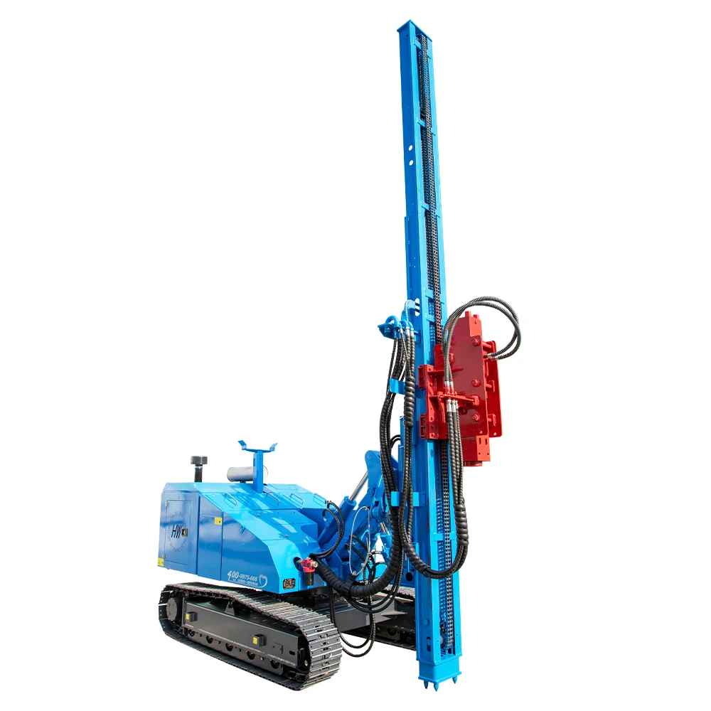 pile driving machine photovoltaic HWL500R hydraulic press pile driver for solar piling project machine