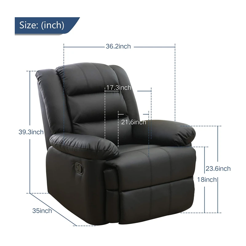 8 point vibration massage heat swivel rocker glider air leather mix palomino recliner sofa chairs usb charing for phone