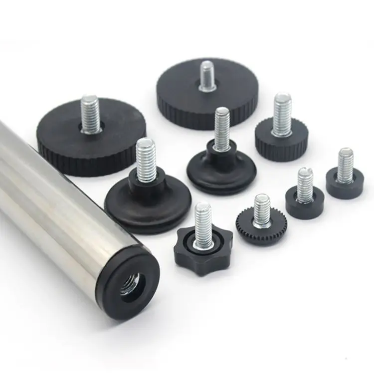 M8 Furniture glide Cabinet metal screw plastic base adjustable height leg Nonslip Leveling feet