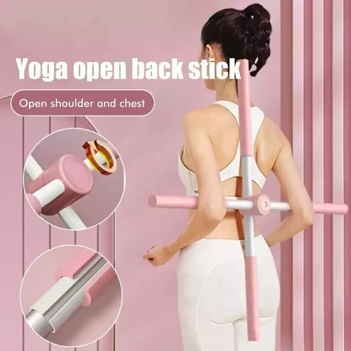 ActEarlier Cross Open Back Stretching Tool Shoulder Back Corrective Stick Yoga Sticks Stretching Tool