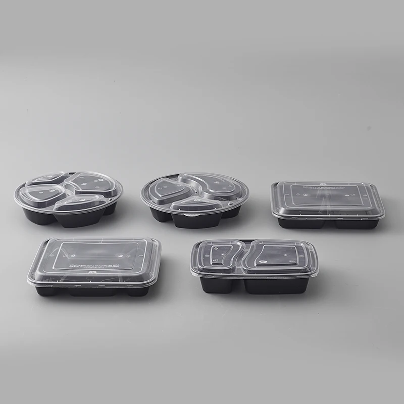 
Lunch Box Containers Disposable Plastic 3 Compartment Bento Lunch Box 