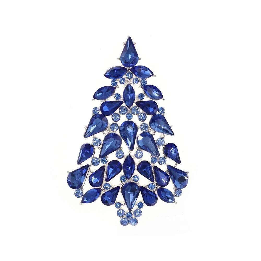 Christmas Gifts Christmas Tree Broaches Pin Brooch Glass stone Broches Brooch Pin