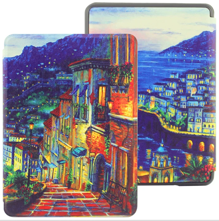 
Aicoo Wholesale Flip Case Cover for Kindle Paperwhite 4 Colorful Painting TPU Shell For Kindle Paperwhite 4 10th 2018 