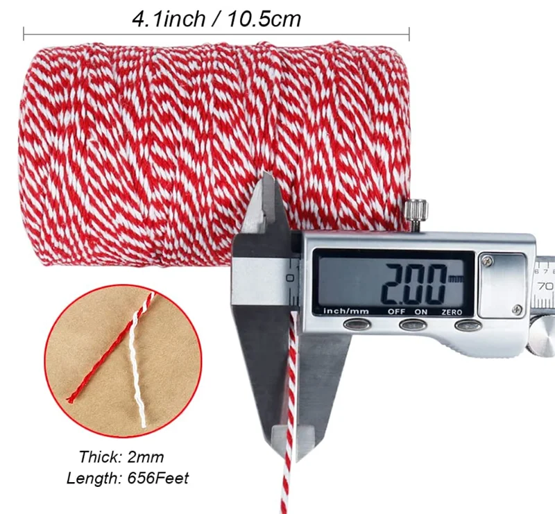 Fade Proof Gift Wrapping Cord String Thicker Bakers Twine Rope Cotton Rope