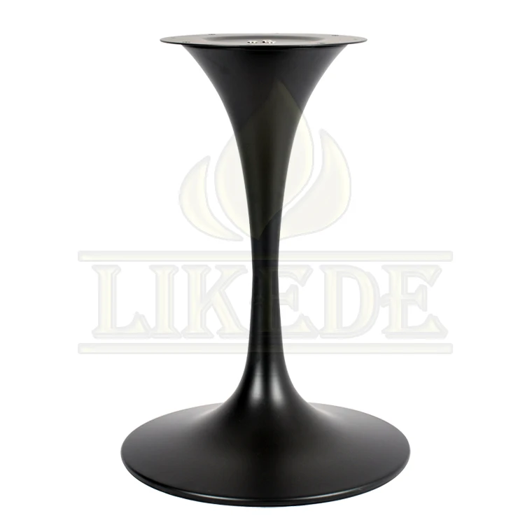 Newest marble table base black iron tulip table leg saarinen table base