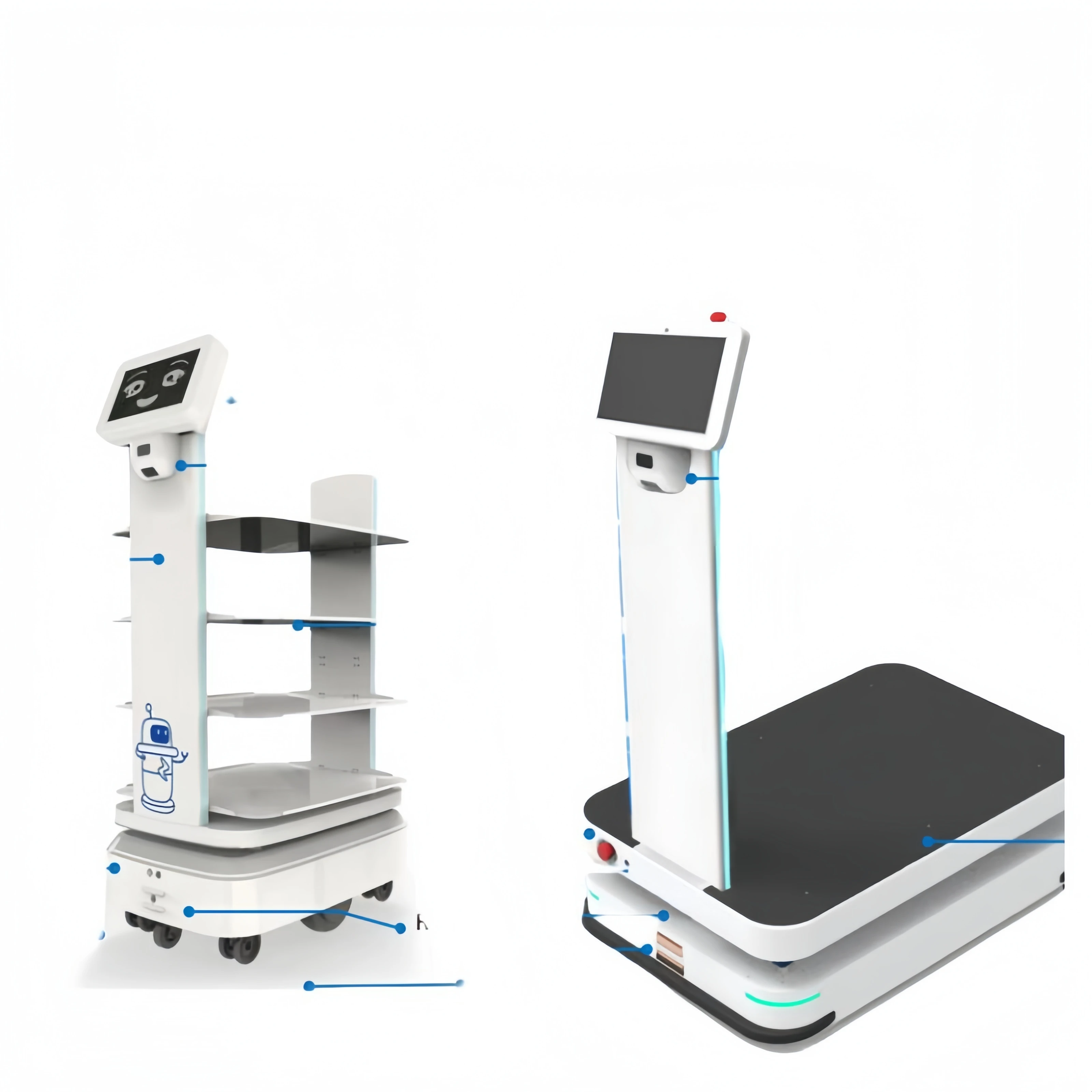 Intelligent  Robotic Delivery Food Delivery Agv Robot System Price Amr Robot Warehouse