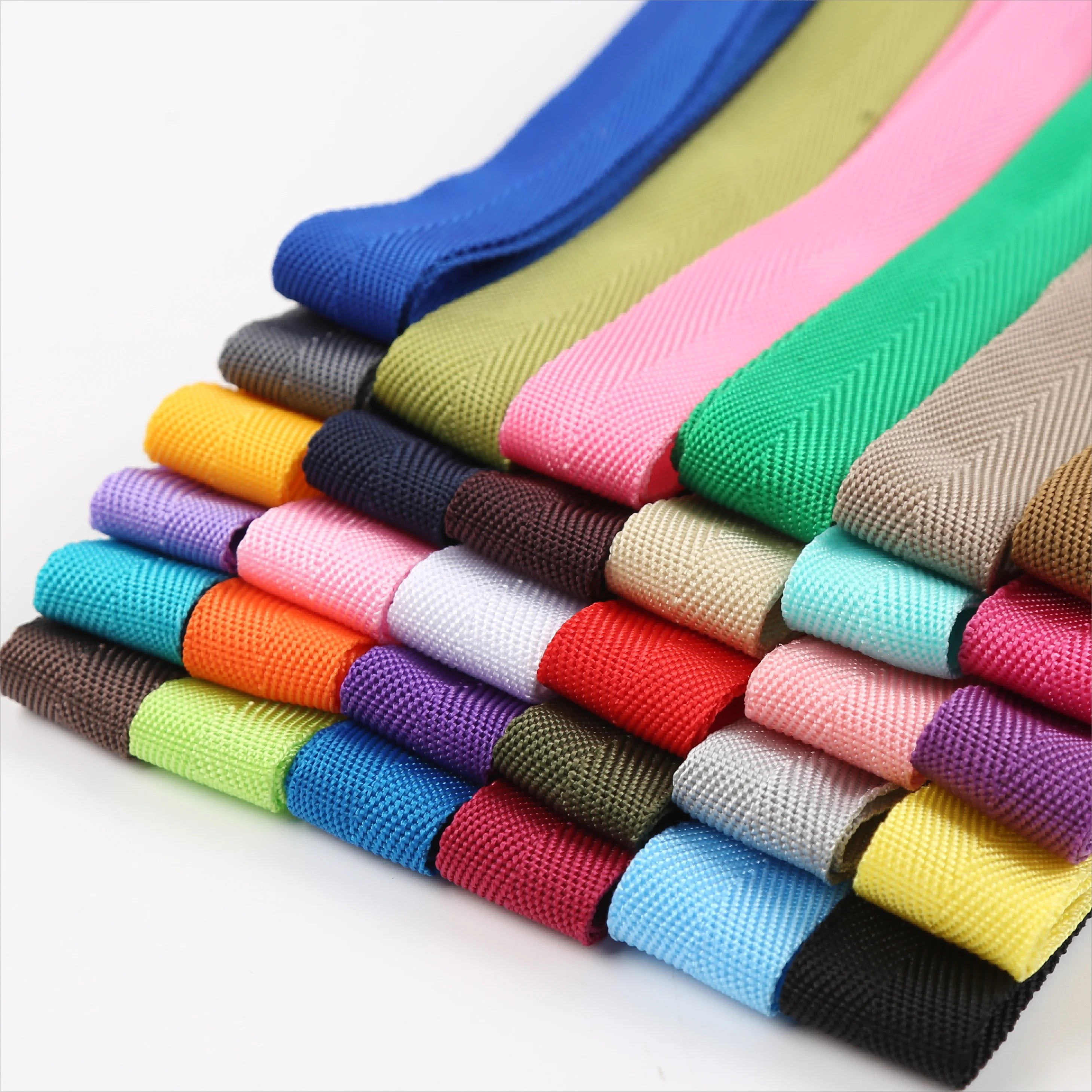 multicolor  pp belt packing Herringbone pattern tape polypropylene webbing for handbag strap