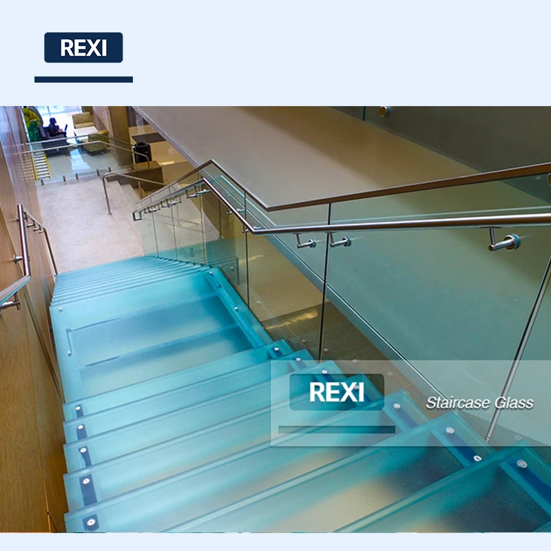 CE certified toughened tempered laminated glazing glass spiral staircase stair railing cost