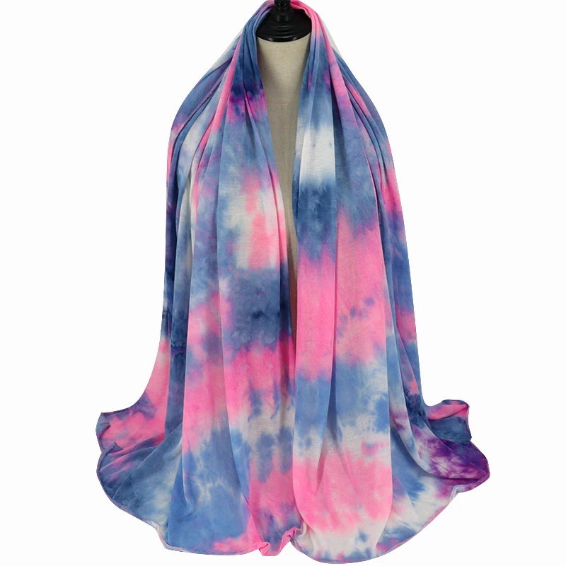 2864 New Fashion Tie Dye  Jersey Scarf Printed Fashion Muslim Women Hijab Scarves