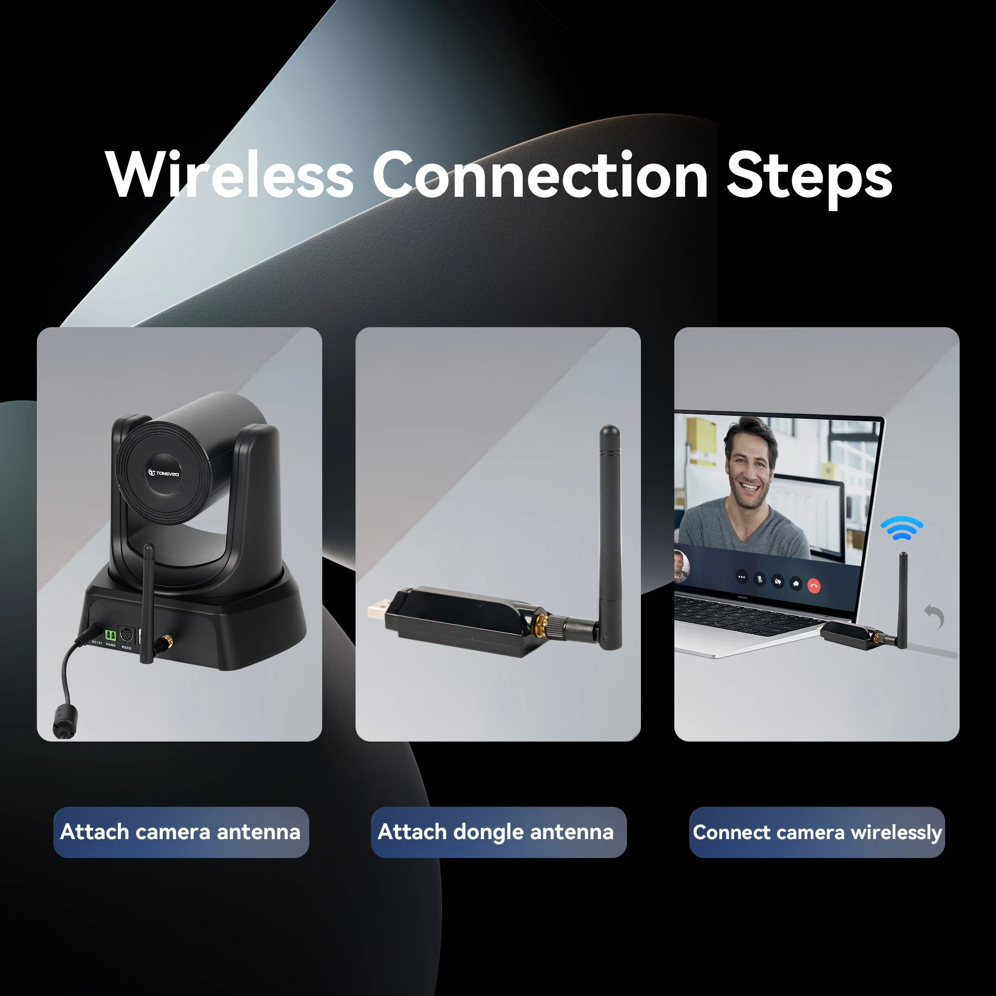 Беспроводная видео-и аудиосистема для совместной работы 20x с камерой USB3.0 PTZ 1080p60fps и беспроводным синим звуком